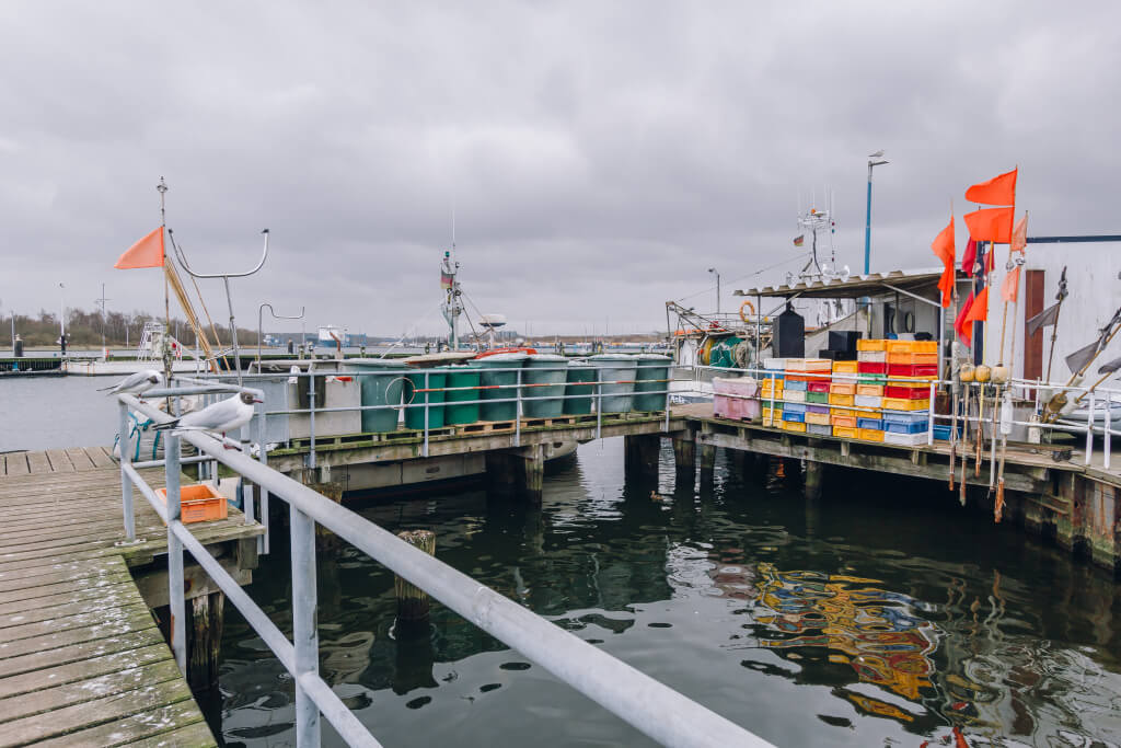 Der Fischereihafen Travemünde kurz vor Niendorf