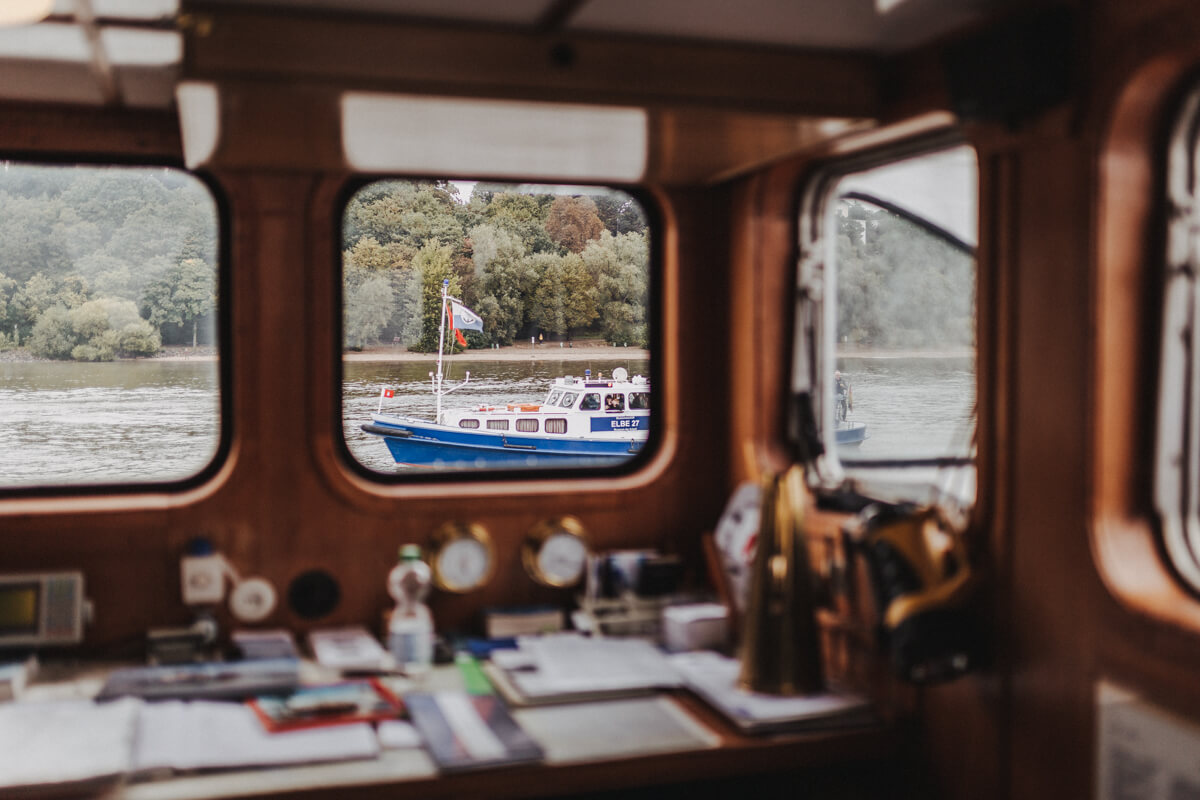 Ausblick von der Brücke der Elbe1 fotografiert beim Elbfest 2018